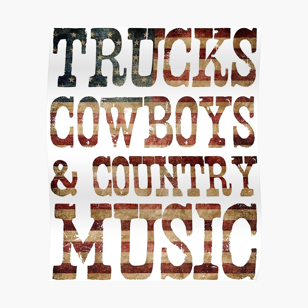 TEXAS I LOVE COUNTRY MUSIC Cowboy Decal Sticker 