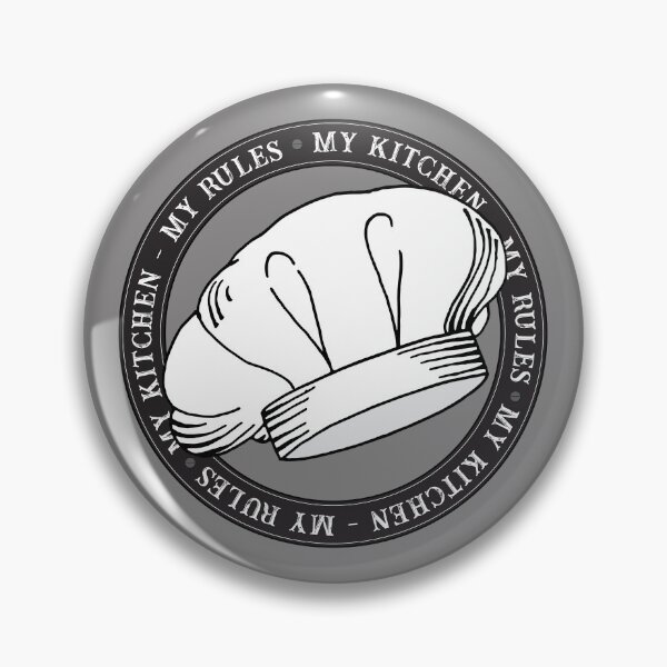 Item preview, My Kitchen My Rules White Chef Hat Quote designed and sold by HotHibiscus.