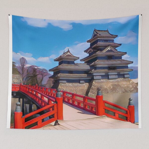 Item preview,  Amazing Beautiful Matsumoto Castle Japan Picture Art - Cartoon designed and sold by XIX361ART.