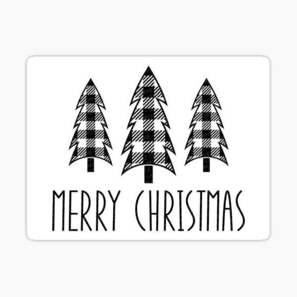 Item preview, Merry Christmas plaid Christmas trees designed and sold by MerryHillStudio.