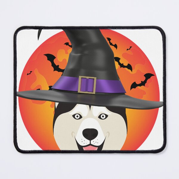 Item preview, Halloween dog. Dog and witches. Creepy Dog. Creepy Husky. Scary Husky designed and sold by Doggymadness.