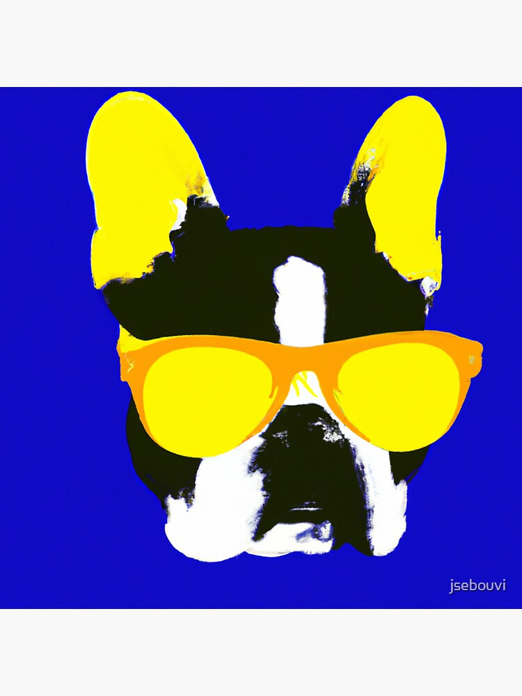 "dog with glasses" Sticker for Sale by jsebouvi Redbubble