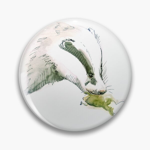 Item preview, European badger sticker Meles meles designed and sold by belettelepink.
