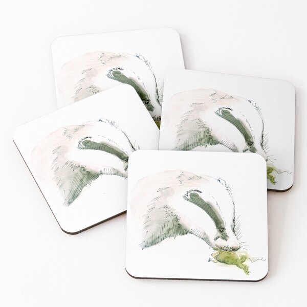 Item preview, European badger sticker Meles meles designed and sold by belettelepink.