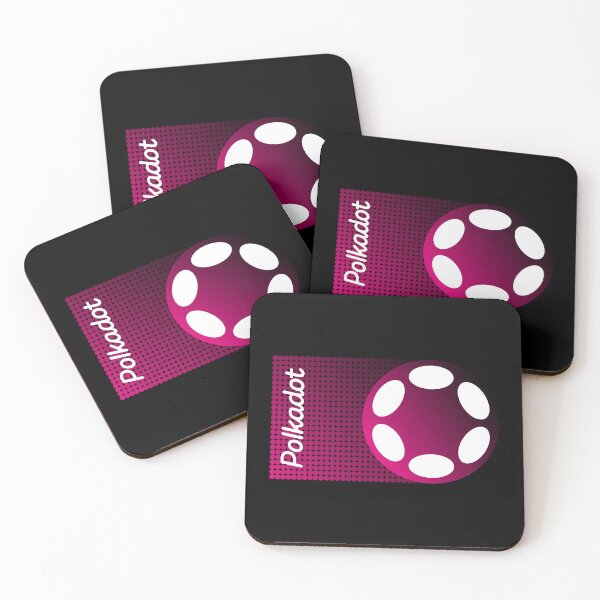Artikelvorschau, Polkadot DOT Crypto Altcoin - Pink Black Gradient Dot Pattern entworfen und verkauft von CryptoMoods.