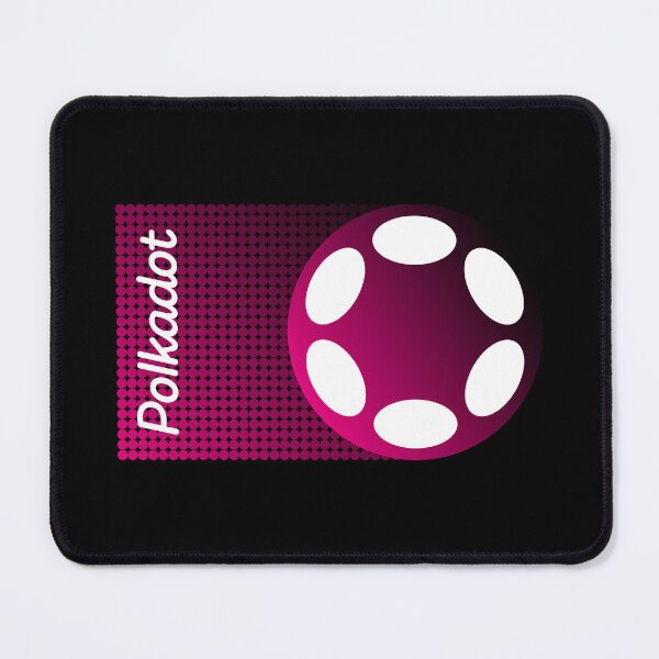 Artikelvorschau, Polkadot DOT Crypto Altcoin - Pink Black Gradient Dot Pattern entworfen und verkauft von CryptoMoods.