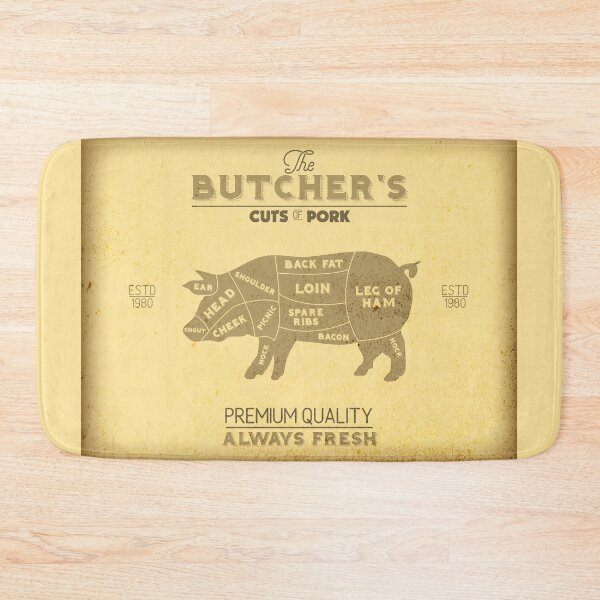 Item preview, Vintage Butcher Shop Cuts of Pork designed and sold by HotHibiscus.