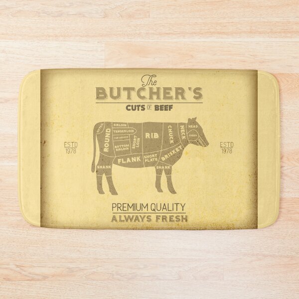 Item preview, Vintage Butchers Shop Print of Cuts of Beef designed and sold by HotHibiscus.