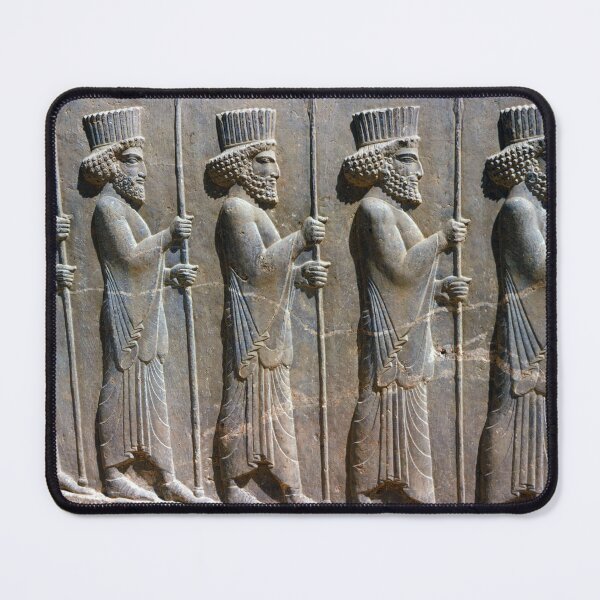 Item preview, 1970s - Bas-relief Scupltures of Assyrian Warriors, Persepolis, Iran designed and sold by thatwaslife.