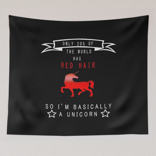 Item preview, red hair unicorn designed and sold by scriptscode.