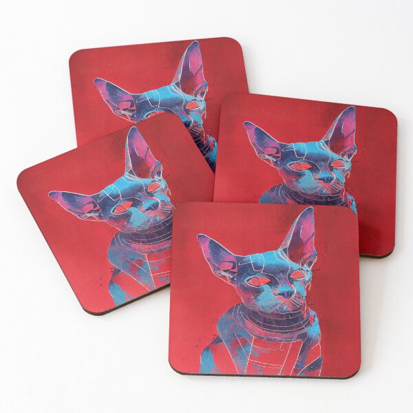 Item preview, Synthwave Cool Cat Poster #33 designed and sold by Åveline Dvorak.