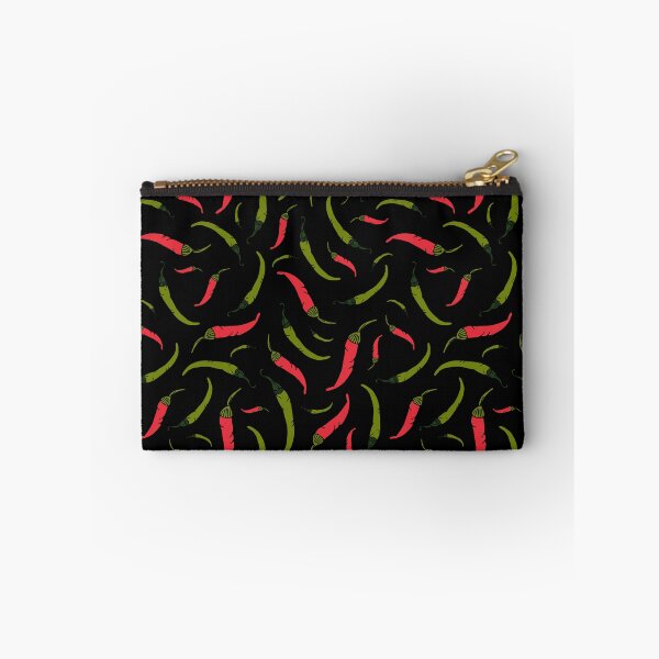 Item preview, Red and Green Chilli Peppers on Black designed and sold by HotHibiscus.