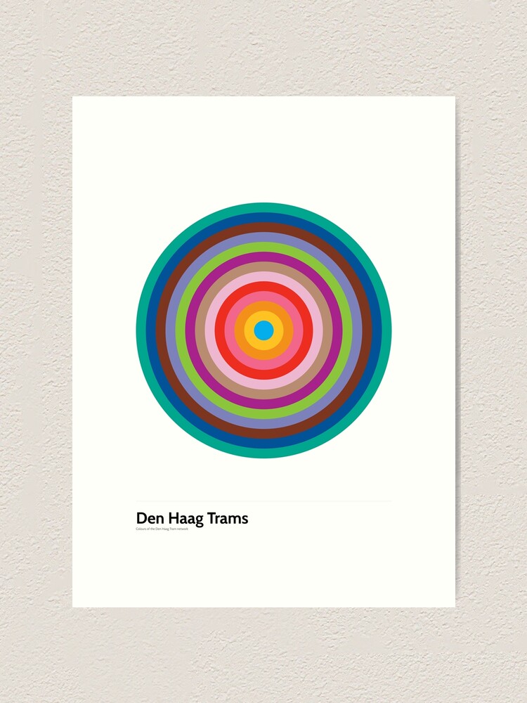 "Den Haag / Den Hague Tram metro tube underground lines travel poster