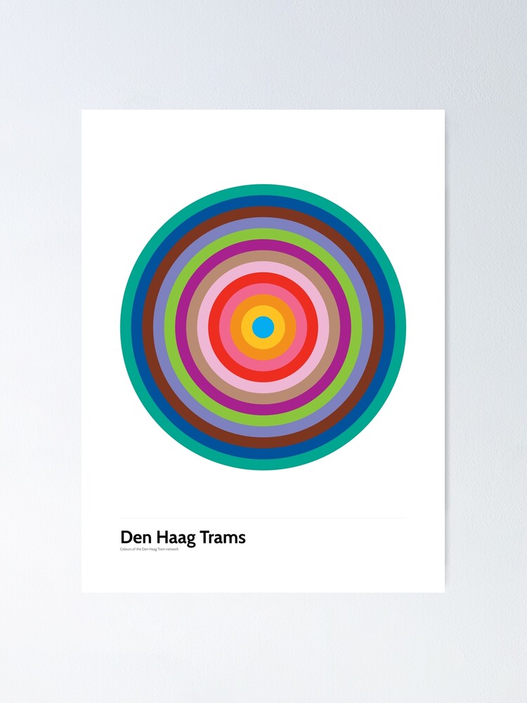 "Den Haag / Den Hague Tram metro tube underground lines travel poster