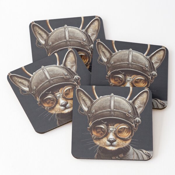 Item preview, Dieselpunk Cats #11: War Pilot Kitten designed and sold by Åveline Dvorak.