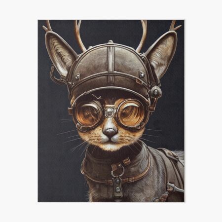 Item preview, Dieselpunk-Katzen Nr. 11: Kriegspiloten-Kätzchen designed and sold by Åveline Dvorak.