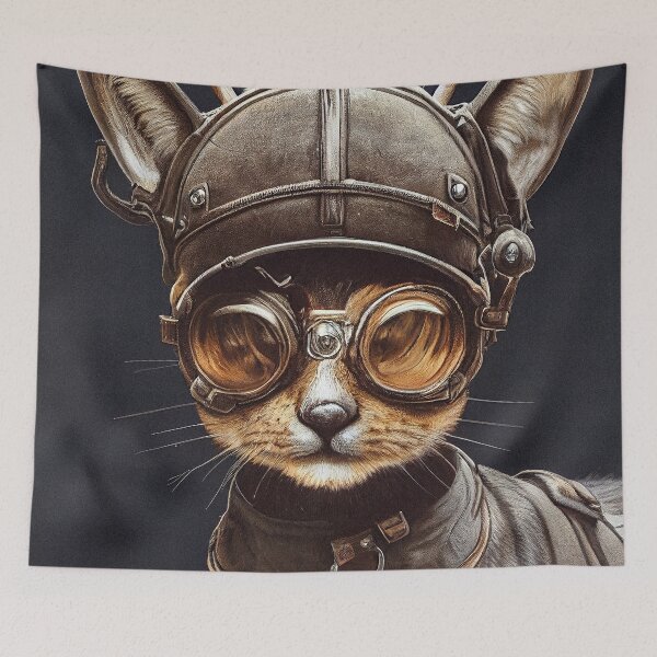 Item preview, Dieselpunk Cats #11: War Pilot Kitten designed and sold by Åveline Dvorak.