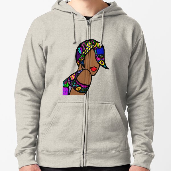 Angled Bob Zipped Hoodie