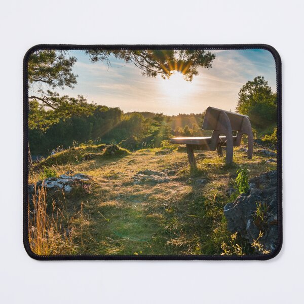 Item preview, Bench on rock hillside of Franconian Switzerland designed and sold by raphotography88.