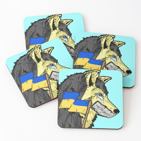 Item preview, Black & Yellow Pray for Ukraine RareWolf - Tears  designed and sold by Twaingrant.