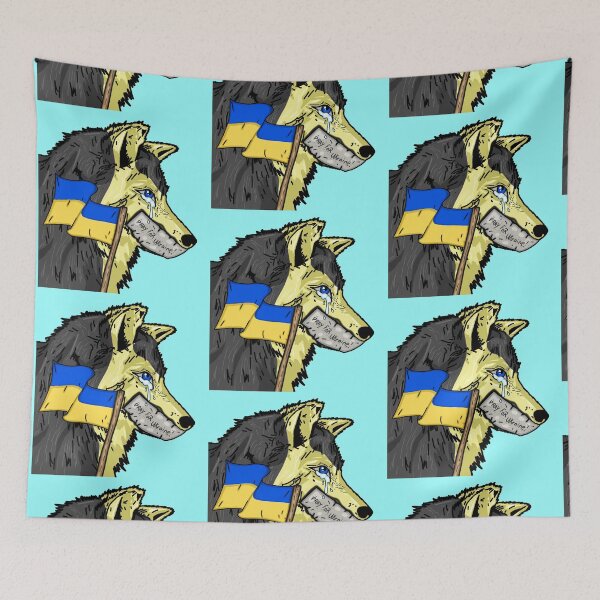 Item preview, Black & Yellow Pray for Ukraine RareWolf - Tears  designed and sold by Twaingrant.