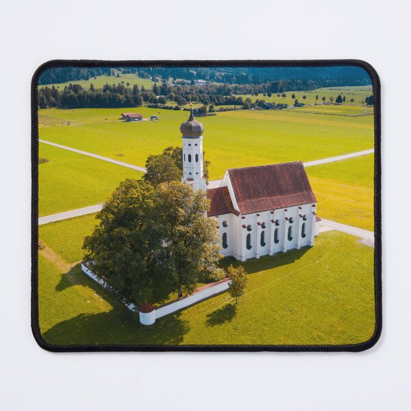 Item preview, Aerial view of St Coloman church near Schwangau designed and sold by raphotography88.