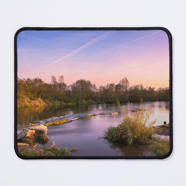 Item preview, Sunset sky over Main river in autumn designed and sold by raphotography88.