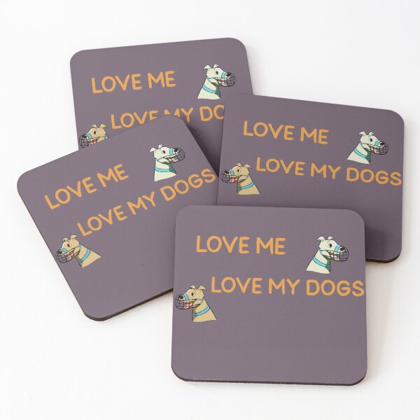 Item preview, Love Me, Love My Muzzled Dogs designed and sold by kookycomet.