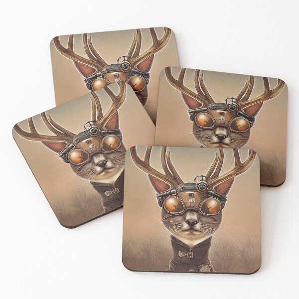 Item preview, Dieselpunk Cats #8: Colonel Scout Deer-Cat designed and sold by Åveline Dvorak.