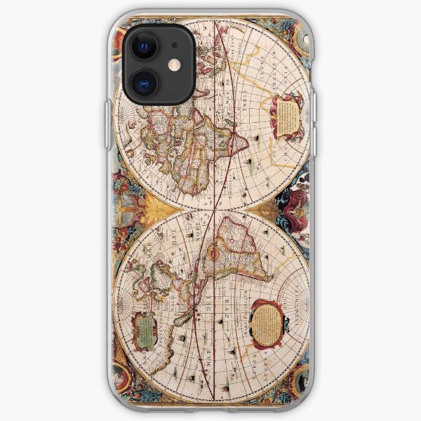 Old World map iPhone Soft Case