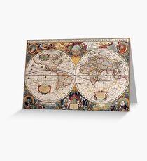Old World map Greeting Card