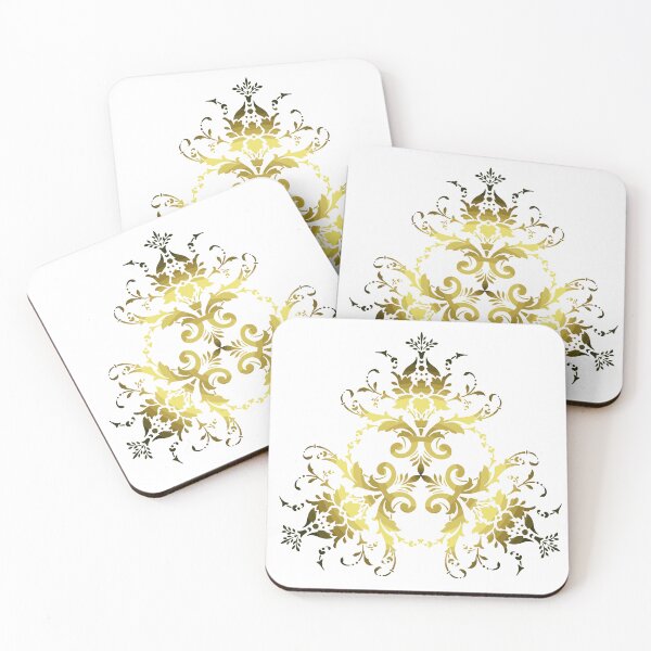 Item preview, Gold Damask Geometric Flower designed and sold by SystemLion.