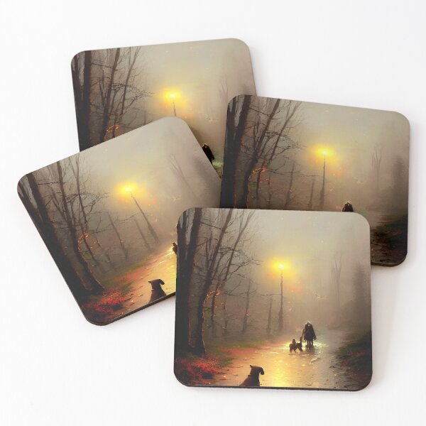 Item preview, dog painting in night, mist #1 designed and sold by supeart.