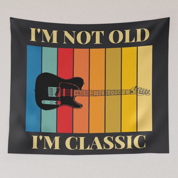 Item preview, I'm not old, I'm classic. Guitar design. designed and sold by TheVarc.
