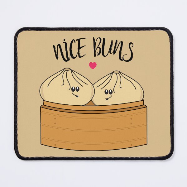 Item preview, Nice Buns Funny Bao Dumplings Food Pun designed and sold by HotHibiscus.