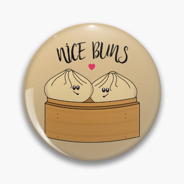 Item preview, Nice Buns Funny Bao Dumplings Food Pun designed and sold by HotHibiscus.