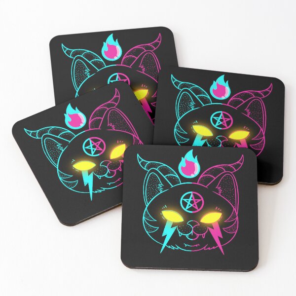 Item preview, Neonpunk Demon Cat designed and sold by Artthree.