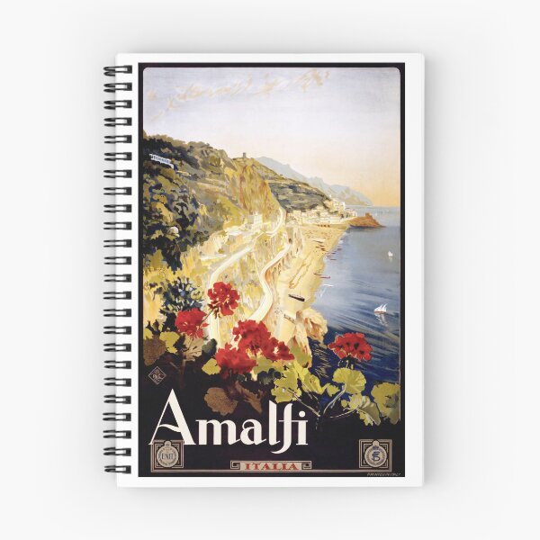 Item preview, 1920 Amalfi Coast Italy Travel Poster designed and sold by retrographics.