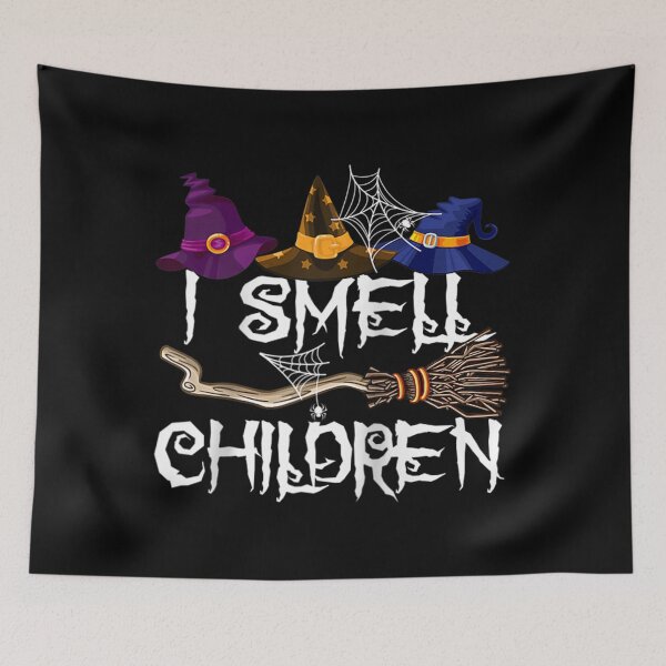 Item preview, I Smell Children  Funny Witches Halloween Party Costume Raglan Baseball Tee designed and sold by nonstopnightlif.