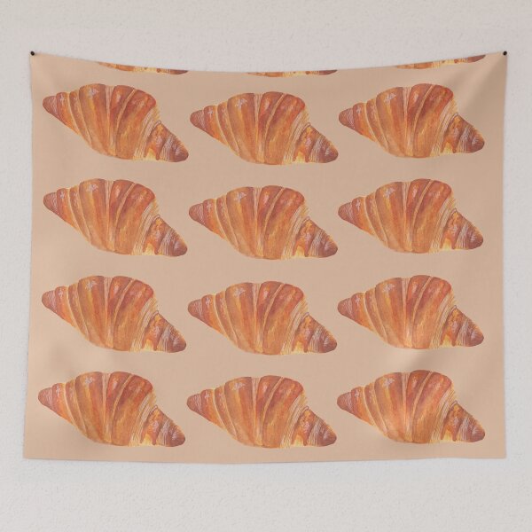 Item preview, Croissants watercolor beige pattern designed and sold by JaneVirak.