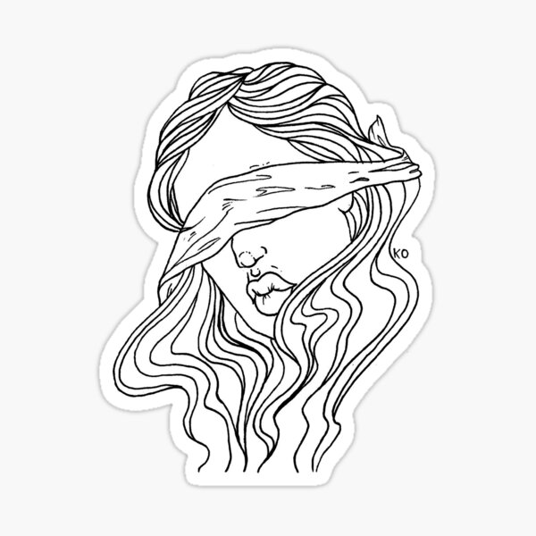 blind justice Sticker