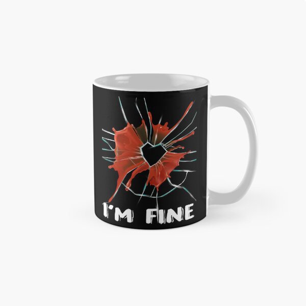Item preview, Broken Glass Heart Bloody I_m Fine Funny designed and sold by TrrifiShop.