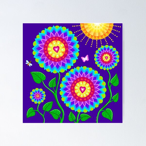 Item preview, Magical Mandala Flowers Garden designed and sold by Soozie Wray.