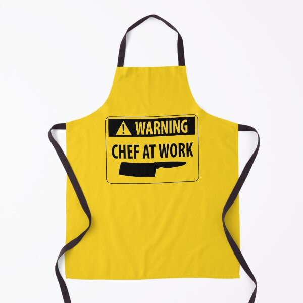Item preview, Funny Warning Chef at Work Kitchen Hazard Sign designed and sold by HotHibiscus.