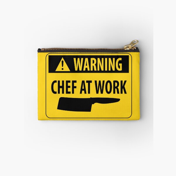 Item preview, Funny Warning Chef at Work Kitchen Hazard Sign designed and sold by HotHibiscus.