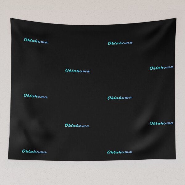 Item preview, Oklahoma Blue Gradient Writing designed and sold by Zandrasart.