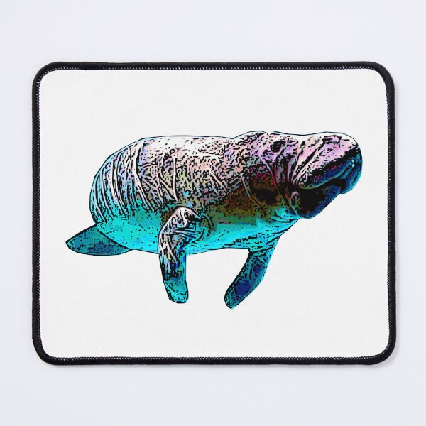 Item preview, Manatee pop art - colorful manatee - FL sea cow - Florida Manatee art - Swimming with Manatee - I love manatee designed and sold by smooshfaceutd.