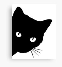 Peeking Cat Canvas Print
