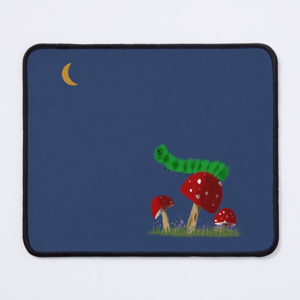 Item preview, Inchworm on a Mushroom Looking at the Moon designed and sold by designs-by-ann.