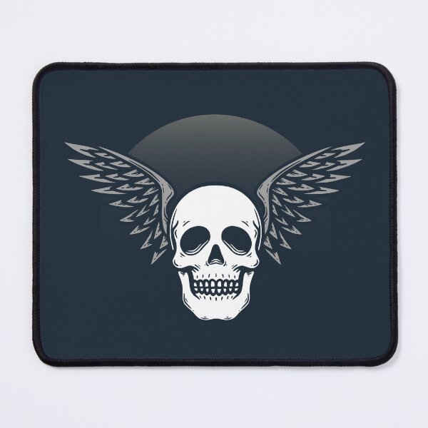 Item preview, Skull Head Upright Front View Flying Illustration designed and sold by rukurustudio.